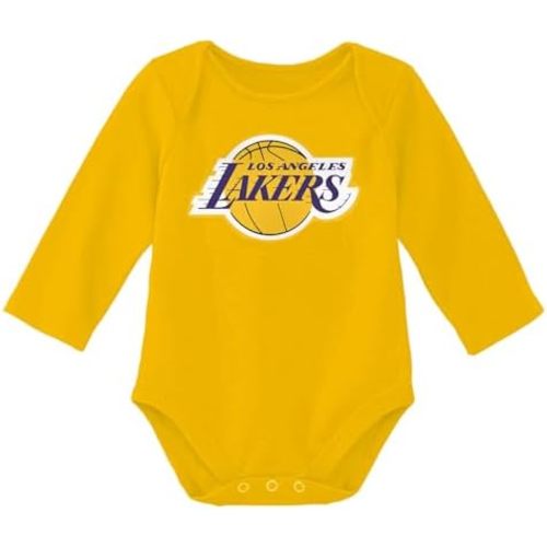 Outerstuff NBA Newborn & Infants 0-24 Months Official Primary Logo Long Sleeve Bodysuit Creeper Romper