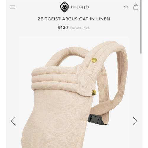 Cash Fund for Artipoppe Zeitgeist Baby Carrier!