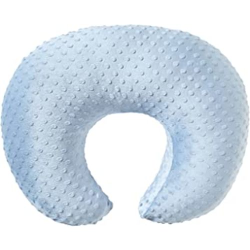 Nursing Pillow Cover Breastfeeding Pillow Cases Plush Dot Slipcover (SkyBlue)