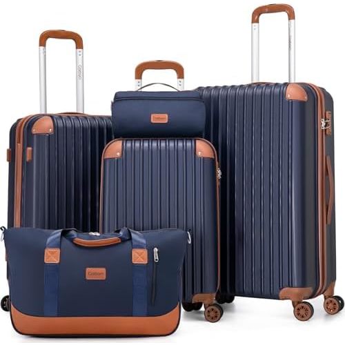 Cosbarn Luggage Sets, Lightweight Durable Hardshell, 5 piece Suitcase Sets
