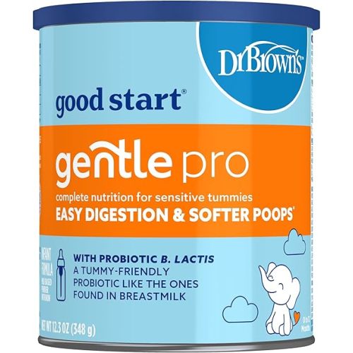 Good Start | Dr. Brown's Gentle Pro, Baby Formula Powder, For Sensitive Tummies, Easy Digestion and Softer Poops, Infant Formula with Probiotics, DHA, Non-GMO