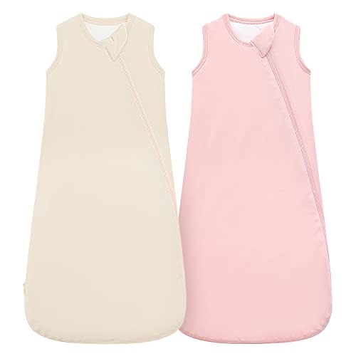 HAPIU Unisex Rayon Made from Bamboo Baby Sleep Sack TOG 1.0, 2-Way Zipper YKK, Wearable Blanket Baby