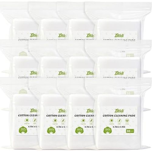 LLIDI Cotton Pads for Diaper Change & Skincare, 360 Count, Ultra Soft 100% Cotton Extra Large Cotton Pads for Sensitive Skin, Lint-Free, Premium Jumbo Size 4.7x5.9 Inch