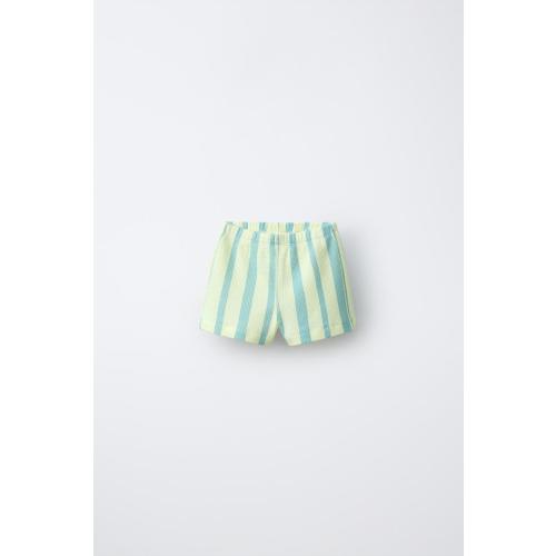 WAFFLE STRIPED SHORTS - Vanilla | ZARA United States