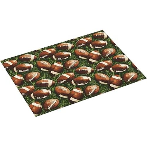 Retro American Football Print Dish Drying Mat, Super Absorbent Microfiber Large Dish Drying Mats for Kitchen Counter 18x24 Inches Easy Clean, Home Decor