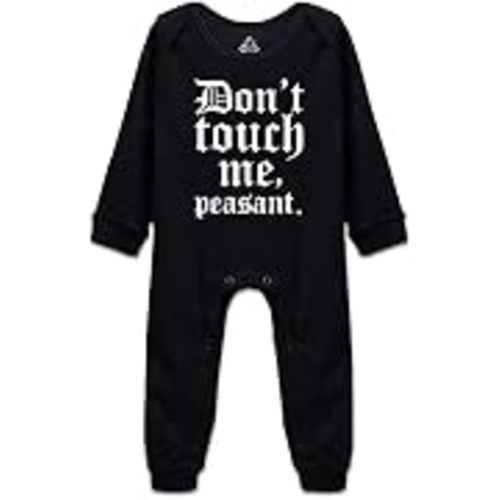 DOQOSESHY Don't Touch Me Peasant-Baby Outfit Boys Girls Romper Short Sleeve/Sleeveless/Long Sleeve Bodysuit