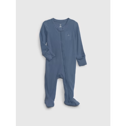 Baby First Favorites TinyRib Footed - Color Bainbridge Blue (0-3 month)