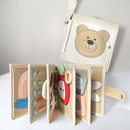 Montessori Baby Activity Book 0+ | Sensory, Travel & Learning Toy