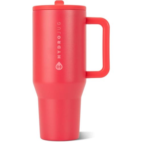 HydroJug Traveler 40oz, Insulated Tumbler with Handle & Straw, Fruit Punch