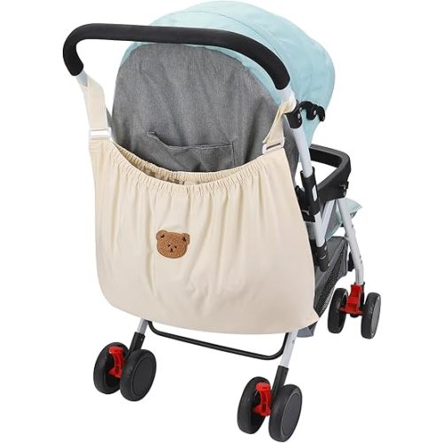Accmor Universal Stroller Organizer, Large Storage Stroller Bag Fits for Uppababy, Nuna, Britax, Doona Strollers, Non-Slip Adjustable Storage Caddy Accessories for Stroller Crib
