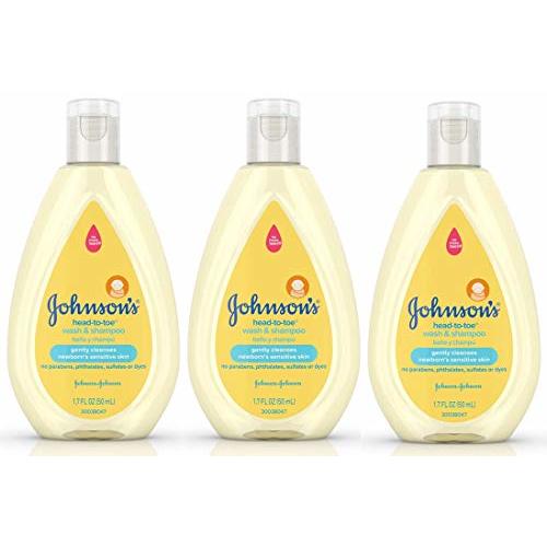 Johnsons Baby Head To Toe Wash And Shampoo 3 pack 1.7 Ounce Each