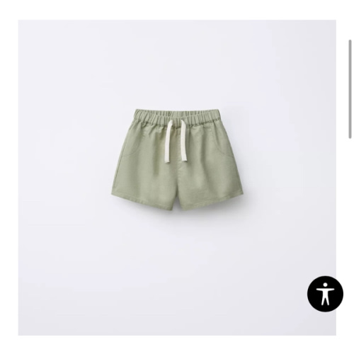 LINEN AND COTTON BERMUDA SHORTS - Khaki | ZARA United States