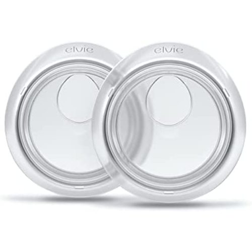 Elvie Catch Milk Collection Shells | Set of Two Discreet Leak-Protection Silicone Cups, Reuse Your Milk| Reusable Breast Shells Collect Up to 1oz | No More Wasted Milk or wasteful Breast Pads