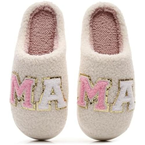 Women House Slippers,Mens Fuzzy Slippers,Casual Slip-on Home Shoes Outdoor Indoor Warm Soft Plush Anti Slip Bedroom Shoes