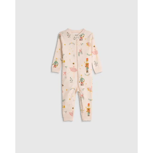 100% Organic Cotton One Piece Pajama - Baby in Nutcracker