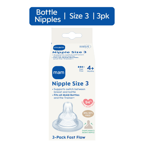 MAM Fast Flow Nipple, 3 Pack