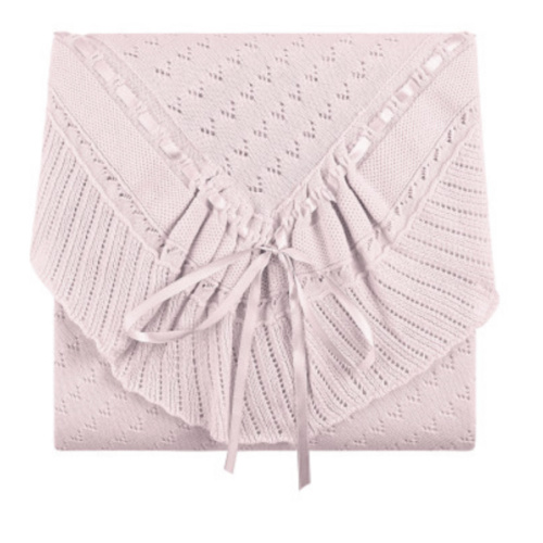Pointelle Knit Ruffle Blanket | Feltman Brothers