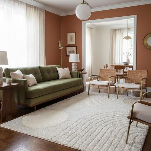 Nuloom Gloria Beige, 6'7" x 9', Abstract, Shag, Soft and Cozy, Plush, High Traffic, Stain Resistant, Easy Clean, Durable Area Rug for Bedroom, Living Room, Dining Space, Den, Foyer, Entryway