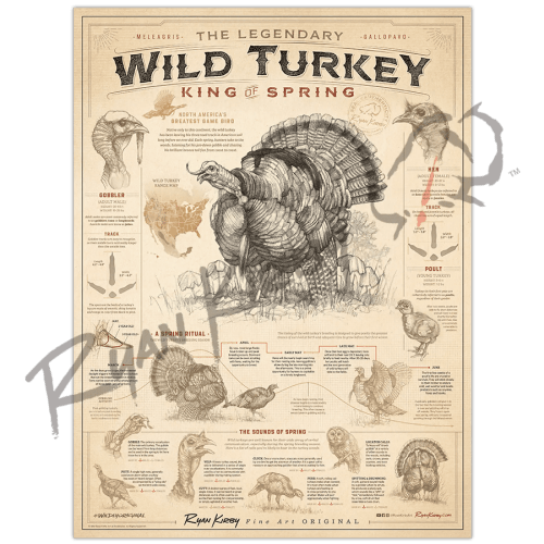 "Wild Turkey: King of Spring" Art Poster