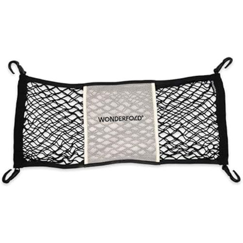 WONDERFOLD Heavy Duty Stroller Wagon Cargo Net for Extra Storage Space with Super Stretchable Netting & Large Storage Capacity (Fits W2 & W4 Wagons Only), Beige