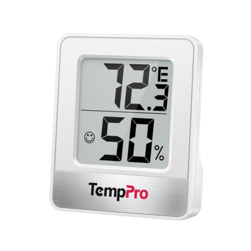 TempPro TP49 Mini Hygrometer Thermometer with Large Digital View Indoor Thermometer Humidity Gauge Monitor for Greenhouse Cellar
