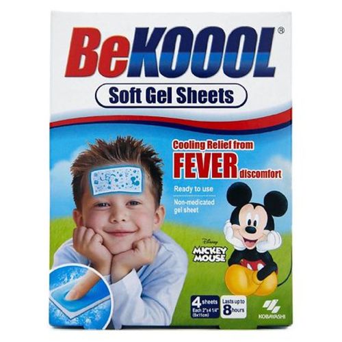 Be Koool Immediate Cooling Fever Reducing Soft Gel Sheets for Kids
