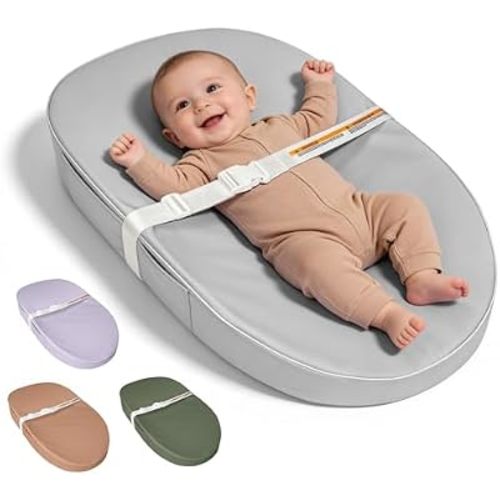 Baby Changing Pad Waterproof Vegan Leather Wipeable