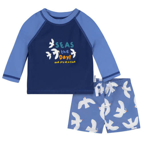 2-Piece Baby & Toddler Boys Blue Birds Rashguard & Trunks Set – Gerber Childrenswear