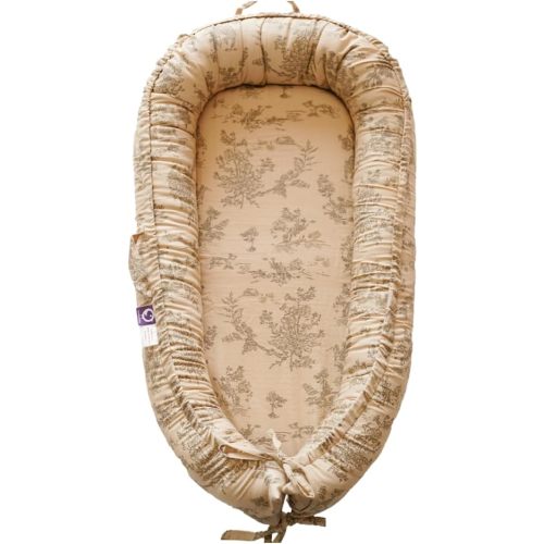 Infant Lounger, Baby Nest Cover for Baby Girls & Boys, Newborn Essentials for Baby 0-12 Months, 100% Cotton Breathable, Portable Travel Bed (Poem_Muslin)