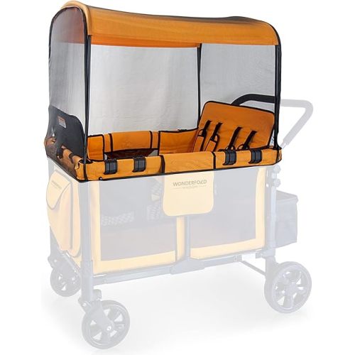 WONDERFOLD Mosquito Net for Stroller Wagon Featuring Easy Access Zippered Entrance with Quick and Easy Install and Protection from All Types of Insects (Fits Only W4 Elite/Luxe)