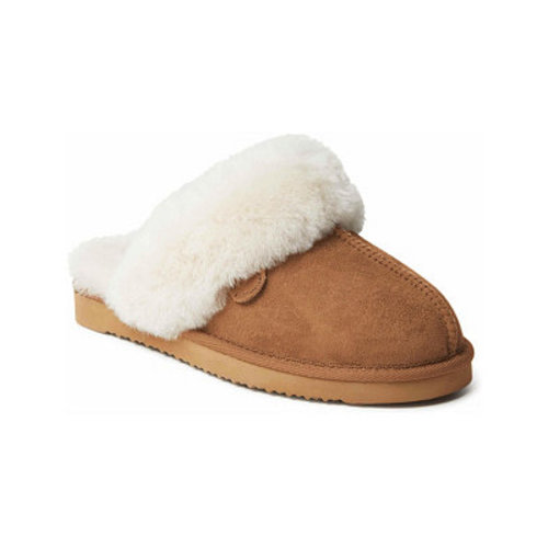 Dearfoams Women's Sydney Genuine Shearling Scuff Slipper
