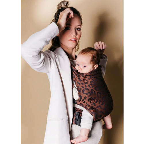 Mocha Leopard Organic Cotton Baby Carrier | Ergonomic & Stylish