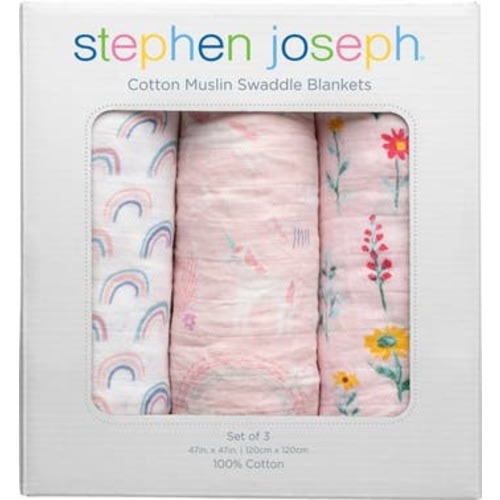 Set of 3 Muslin Blankets