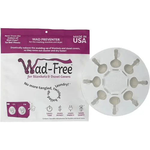 Wad-Free for Blankets & Duvet Covers - As Seen on Shark Tank - Reduces Laundry Tangles and Wads in The Washer and Dryer - Made in USA
