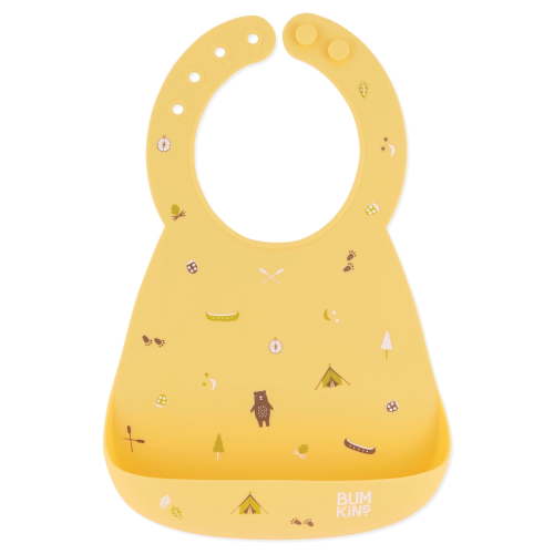 Bumkins Bibs, Silicone Bib, Baby & Toddler 6-24 Mos (Camp Gear)