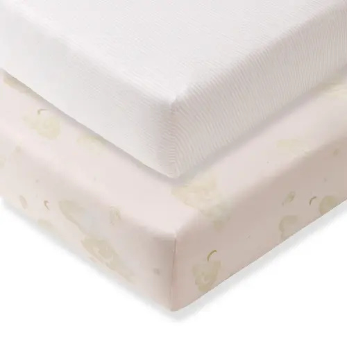 Good Night Sky Organic Cotton Crib Sheets Set of 2 - Ranunculus