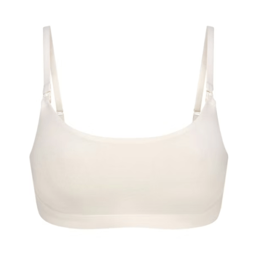 COTTON JERSEY MATERNITY NURSING SCOOP BRALETTE | MARBLE | SKIMS