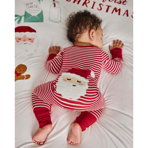 Candy Cane Stripe Crescent Zippy | Little Sleepies