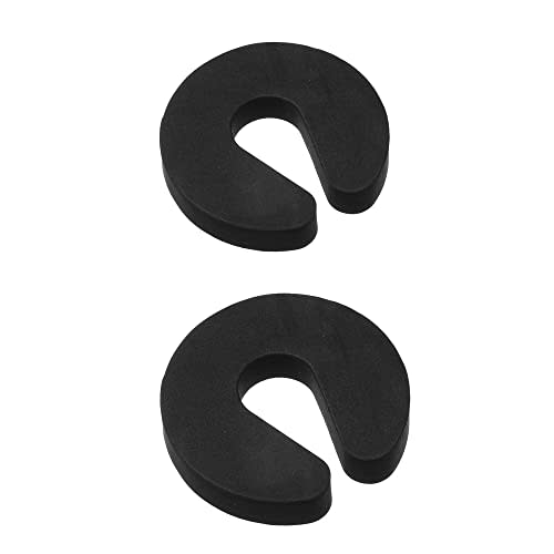 Finger Pinch Guard - 2pcs. Child Proofing Doors Made with Soft Durable Foam Door Slam Stopper. Prevents Finger Pinch Injuries, Slamming Doors, and Baby or Pet from Getting Locked in Room - Black