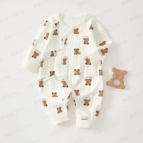 Baby Newborn Bear/Heart Kimono Romper (1-3M)