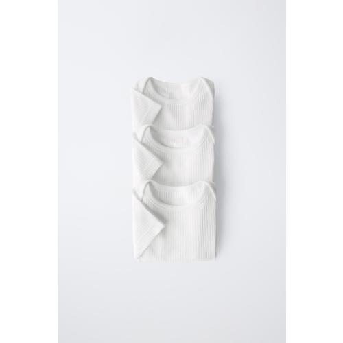 THREE-PACK OF SHORT SLEEVE BODYSUITS - White | ZARA United States