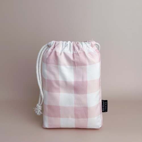 Waterproof Co-Sleeper / Change Pad Sheet | Pink Gingham – Little Human Linens