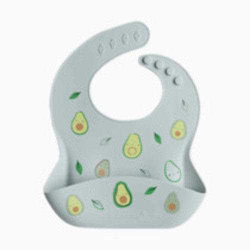 Loulou Lollipop Printed Silicone Bib - Avocado