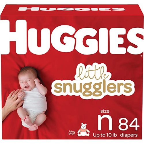 HUGGIES Newborn Diapers - HUGGIES Little Snugglers Disposable Baby Diapers, 84ct, Giga Pack