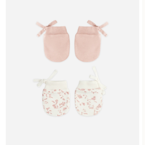No Scratch Mittens, Set Of 2 || Rose, French Garden – Quincy Mae