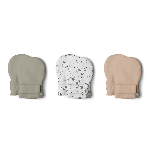 goumikids 3 Pack Mitts Moss + Terrazzo + Sandstone, 0-3 Months