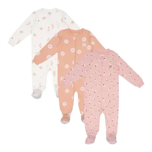 Pekkle Infant Organic Cotton Sleeper, 3-pack | Costco