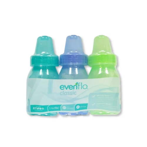 Evenflo 3-Pack Clear Baby Bottles Color: blue/multi Size: one size