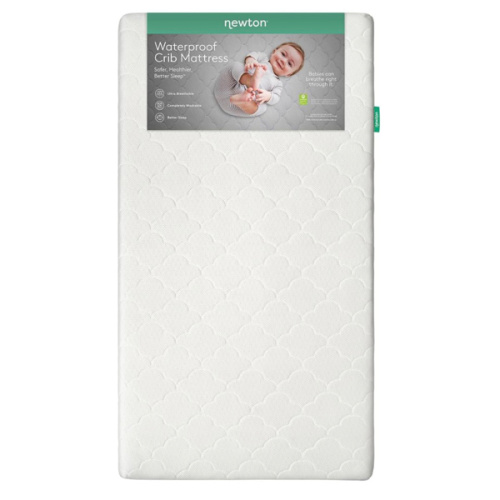 Newton Baby Waterproof Crib Mattress and Toddler Bed - Ultra-Breathable Proven to Reduce Suffocation Risk, Washable Core & Cover, 2-Stage, Deluxe 5.5" Thick - White