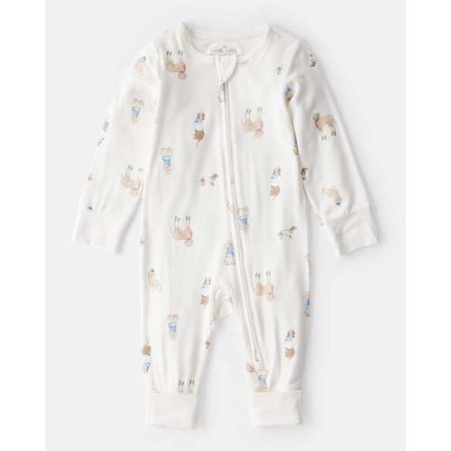 Baby Dog Print PurelySoft Snug Fit Sleep & Play Pajamas - White - Carter's | Carter's
